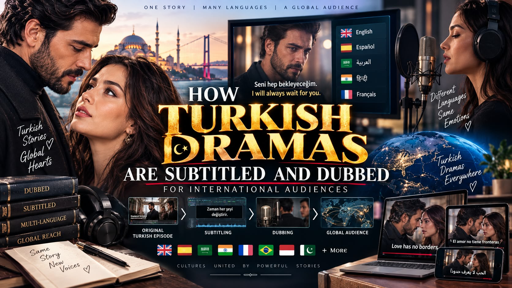 How Turkish Dramas Are Dubbed & Subtitled for International Audiences